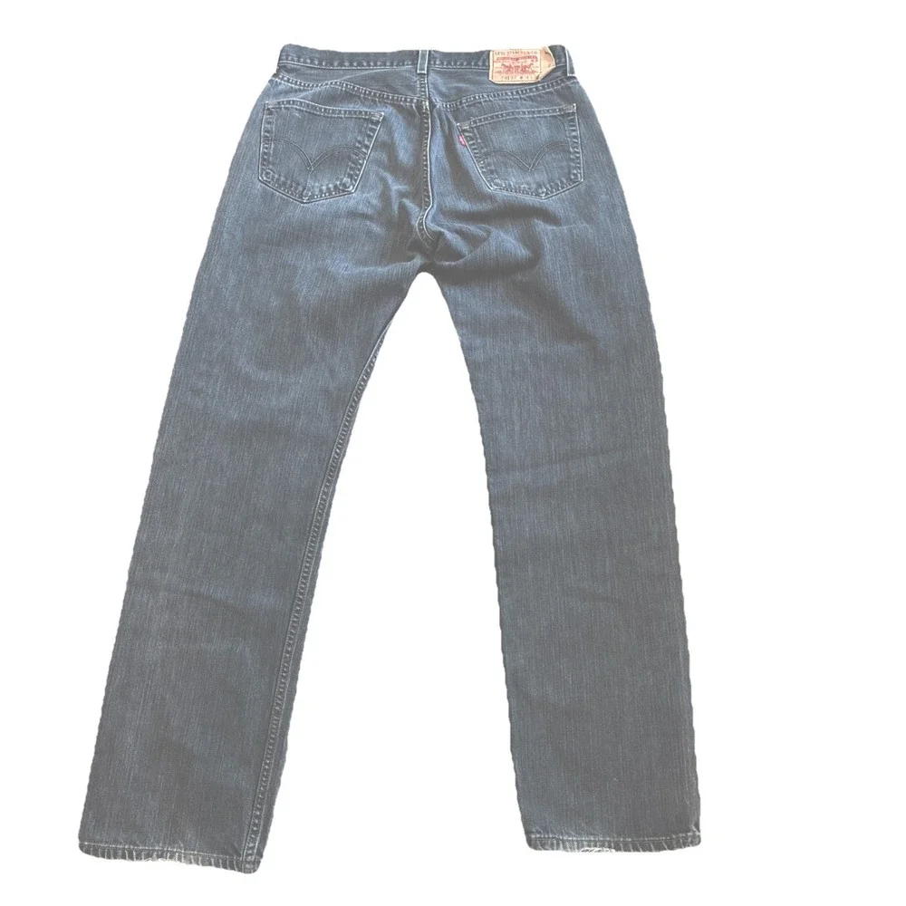 Vintage Levi's Original Button-Fly 501XX Jeans Men's 35 X 32 Black Straight Leg